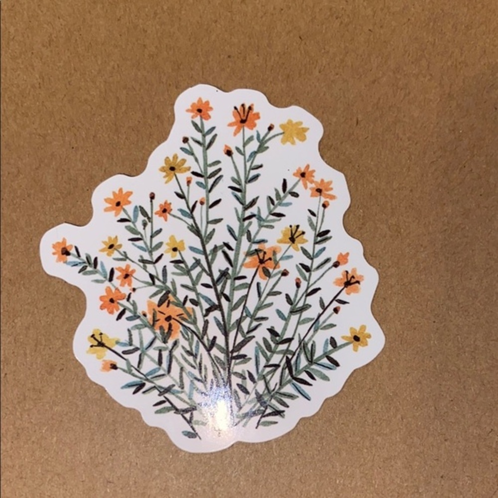 🌈20/$5🌈 Floral Sticker with Orange and Yellow Accents